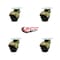 Service Caster 2 Inch Antique Brass Hooded Top Plate Ball Casters, 4PK SCC-TP01S20-POS-WA-4 - alternate 4